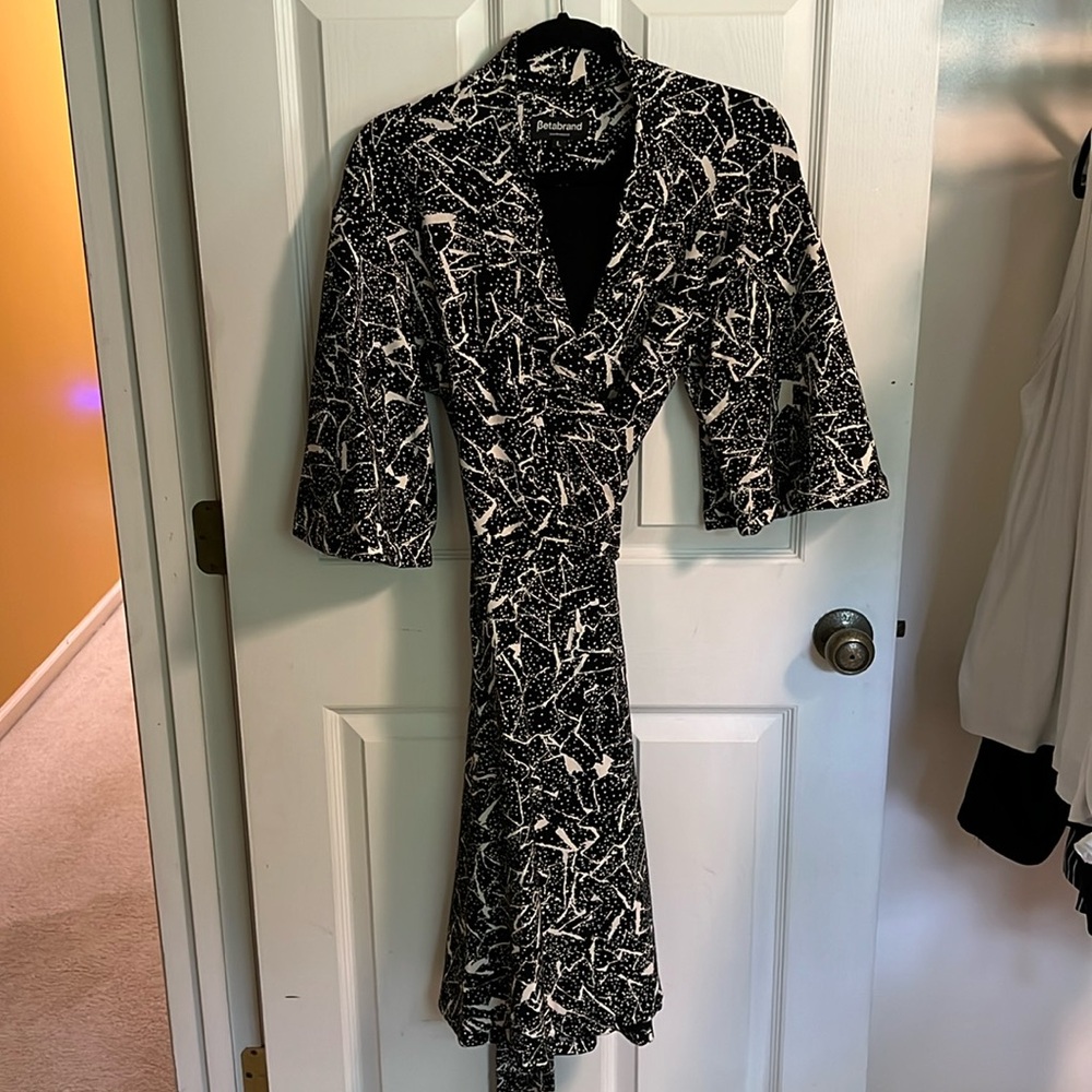 Betabrand Sweatshirt Wrap Dress Size L